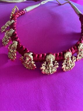 INDIAN temple Gold  GODDESS NECKLACE choker